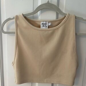 Princess Polly tan crop top